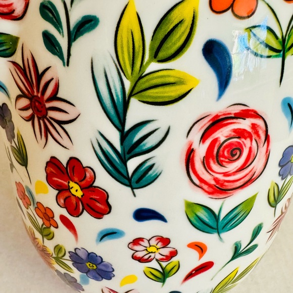 Potter’s Studio-colorful floral stoneware pitcher/vase.No chips or cracks. - Picture 8 of 8